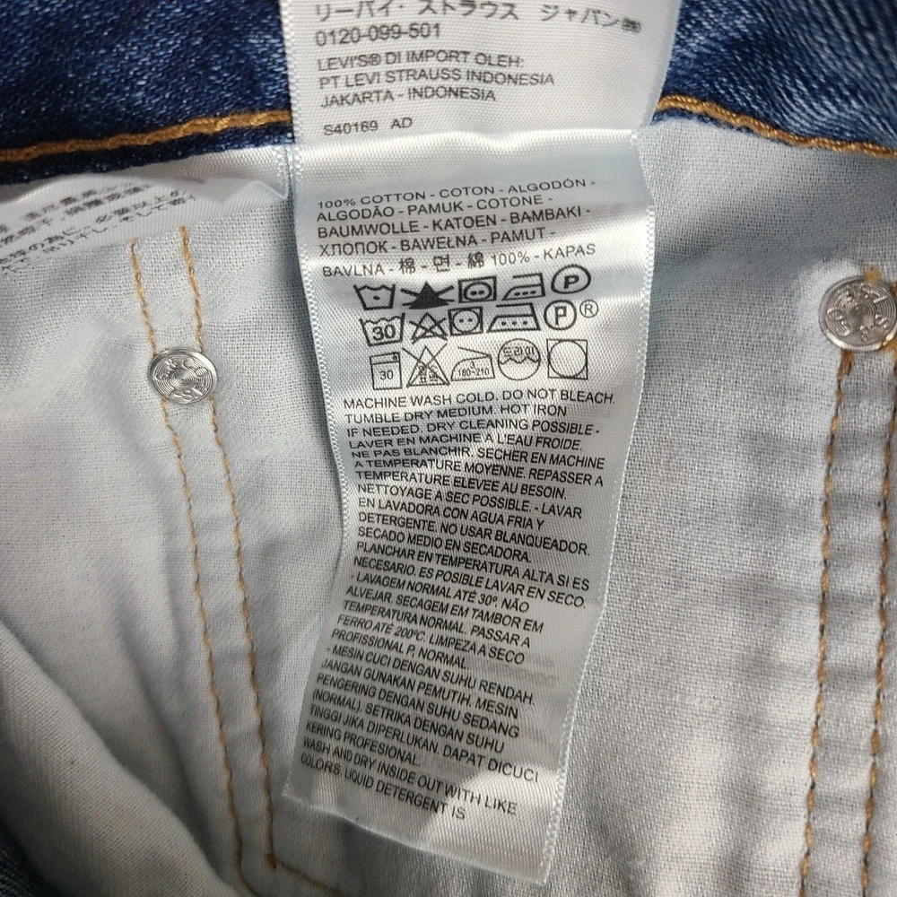 Levi's 505 Jeans Mens 36x32 Blue Regular Fit Straight Leg Medium‎ Wash Denim